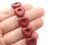 27 15mm Red Dyed Synthetic Turquoise Stone Puffed Love Heart Beads